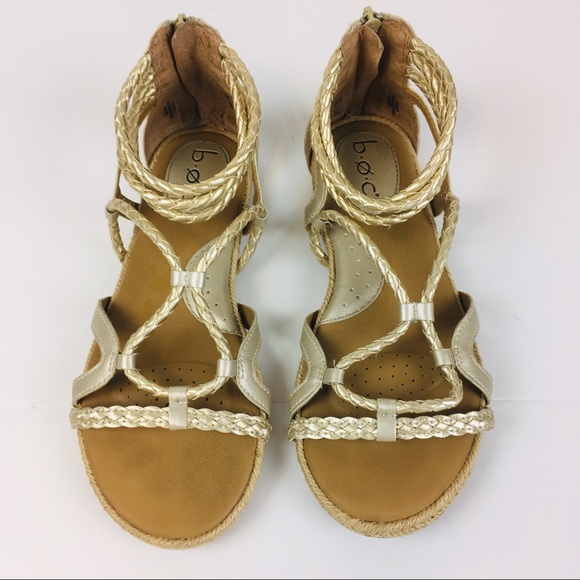 boc Shoes - boc Gold Metallic Braided Gladiator Sandals